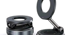 vacuum magnetic suction phone mount, 360°adjustable hands free shower phone holder, stand magnetic cell mobile holder for car,gym,mirror compatible with iphone & all android phones (k007 magsafe)