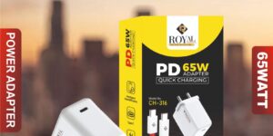 ROYAL CH-316 PD 65W ADAPTER QUICK CHARGING WITH C TO C DATA CABLE