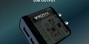 ROYAL CH-318 3.5 AMP,DUAL USB THE TRANSPARENT CHARGER WITH MICRO CABLE